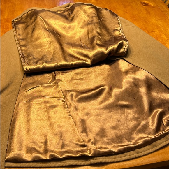 Joan Rivers Classic Golden Double-Breasted Collared Cape Peacoat XL Vintage - Picture 9 of 9